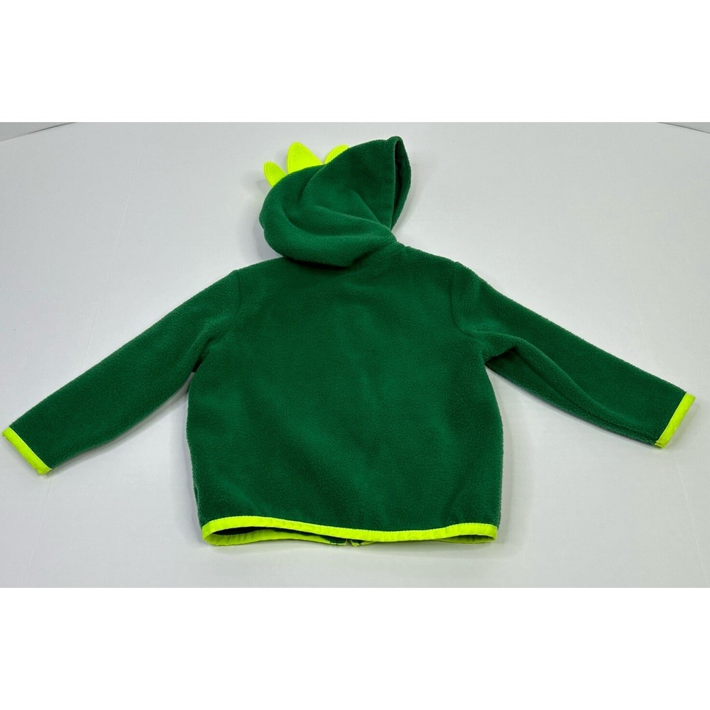 Baby GAP Hoodie Sweatshirt 12-18 months Dinosaur Hood Full Zip Green LOGO UNISEX - Picture 4 of 11